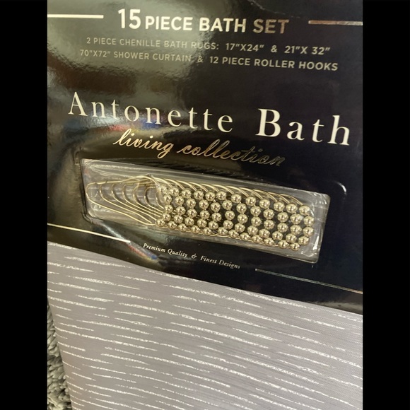 🆕 15 PIECE BATH SET by Antonette Bath Living Collection - Picture 5 of 6